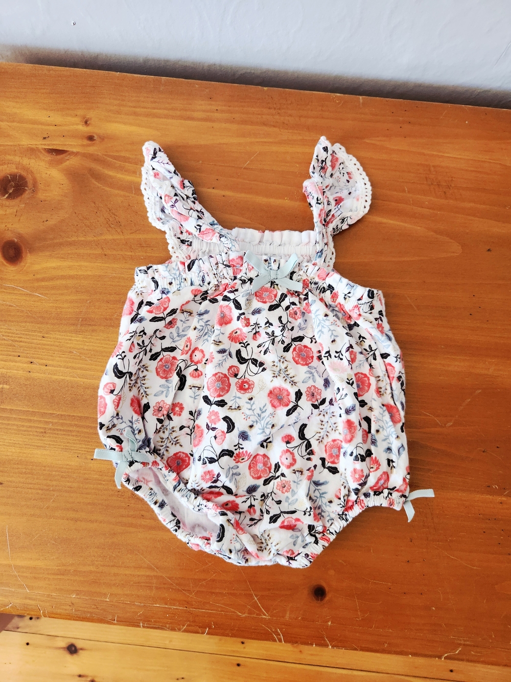 Dylan & Abby Floral Romper with Gold Accents